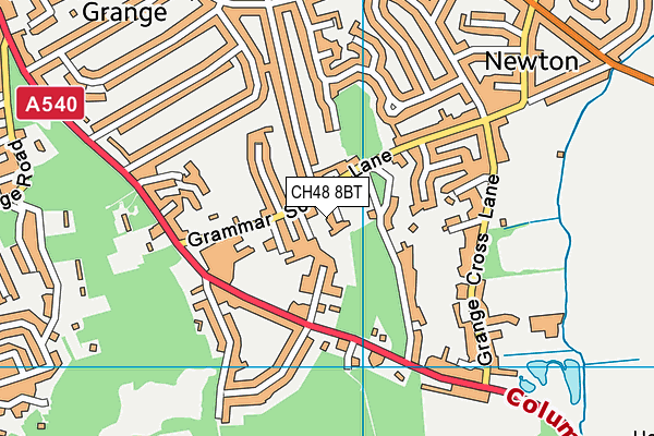 CH48 8BT map - OS VectorMap District (Ordnance Survey)