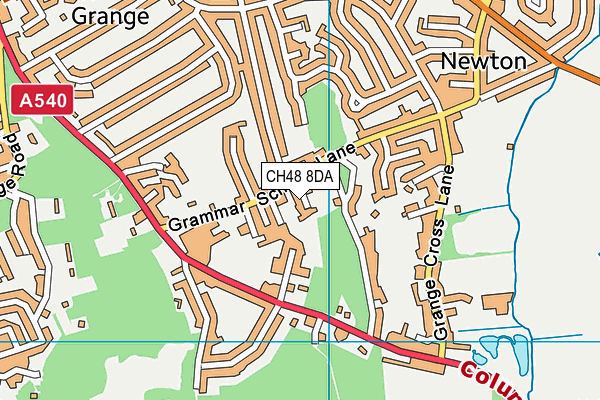 CH48 8DA map - OS VectorMap District (Ordnance Survey)