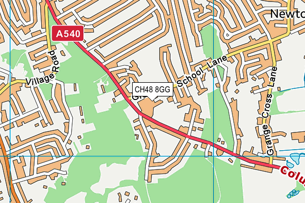 Calday Grange Grammar School map (CH48 8GG) - OS VectorMap District (Ordnance Survey)