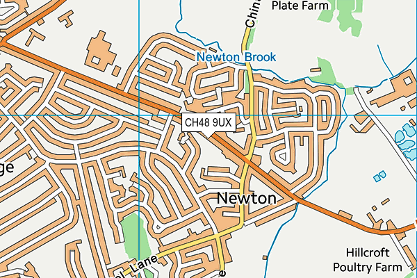 CH48 9UX map - OS VectorMap District (Ordnance Survey)