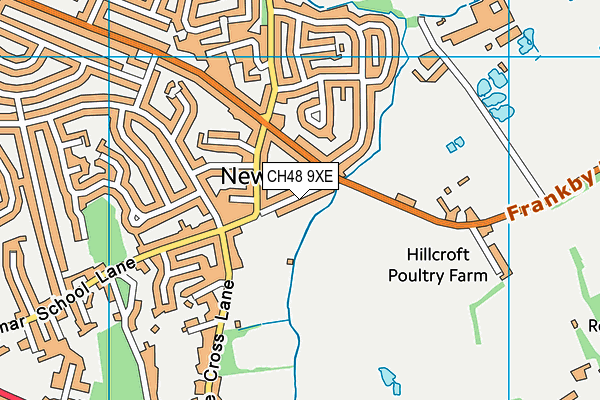 CH48 9XE map - OS VectorMap District (Ordnance Survey)