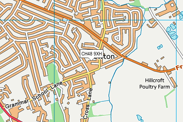 CH48 9XH map - OS VectorMap District (Ordnance Survey)