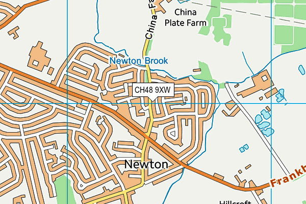 CH48 9XW map - OS VectorMap District (Ordnance Survey)