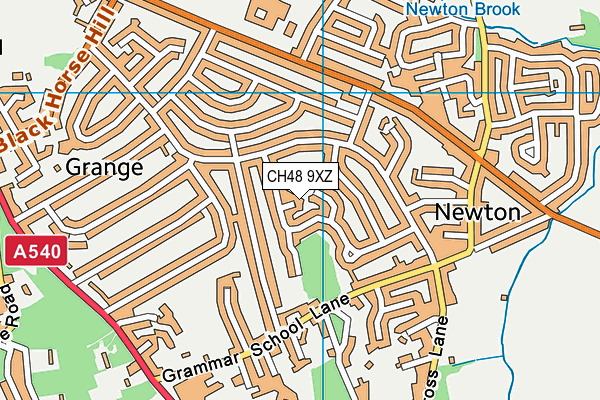 CH48 9XZ map - OS VectorMap District (Ordnance Survey)