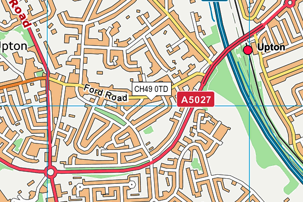 CH49 0TD map - OS VectorMap District (Ordnance Survey)