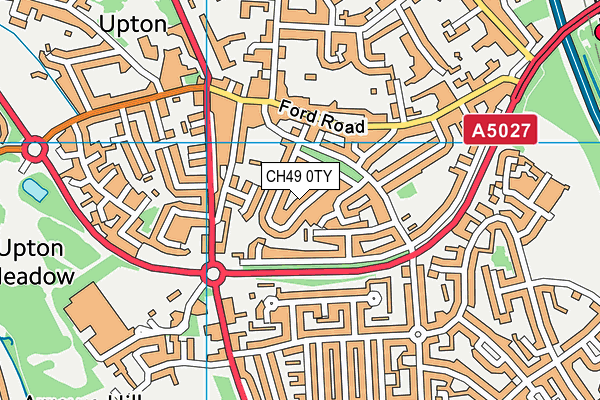 CH49 0TY map - OS VectorMap District (Ordnance Survey)