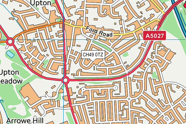 CH49 0TZ map - OS VectorMap District (Ordnance Survey)