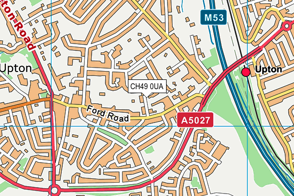 CH49 0UA map - OS VectorMap District (Ordnance Survey)