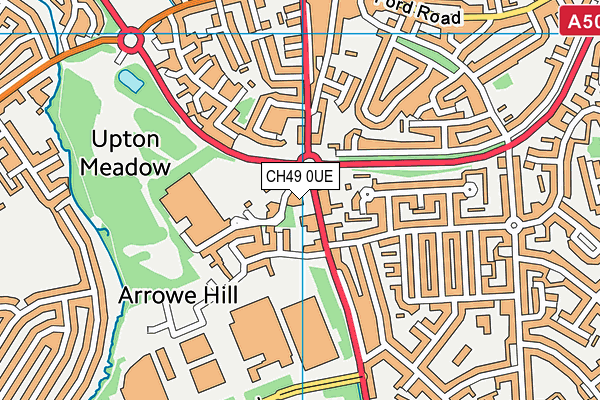 CH49 0UE map - OS VectorMap District (Ordnance Survey)