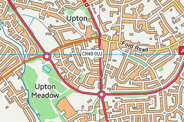 CH49 0UJ map - OS VectorMap District (Ordnance Survey)