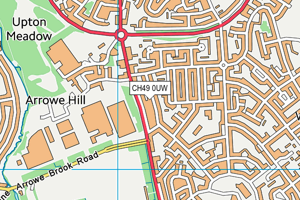 CH49 0UW map - OS VectorMap District (Ordnance Survey)