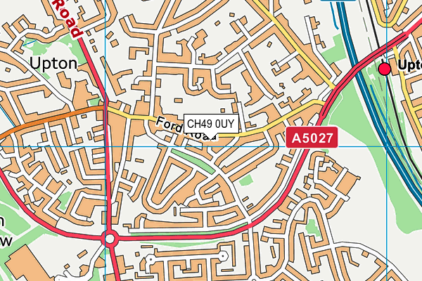 CH49 0UY map - OS VectorMap District (Ordnance Survey)