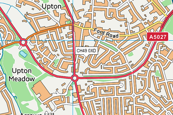 CH49 0XD map - OS VectorMap District (Ordnance Survey)