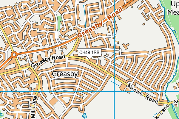 CH49 1RB map - OS VectorMap District (Ordnance Survey)