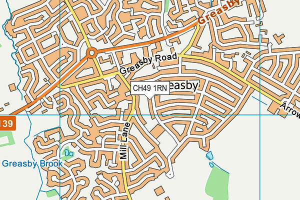 CH49 1RN map - OS VectorMap District (Ordnance Survey)