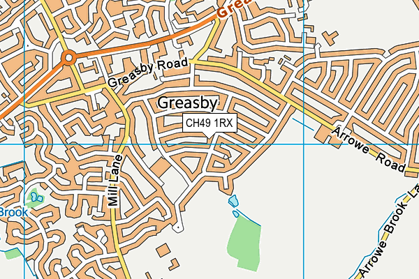 CH49 1RX map - OS VectorMap District (Ordnance Survey)