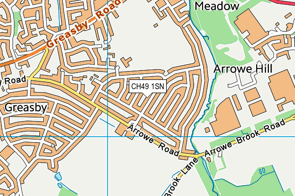 CH49 1SN map - OS VectorMap District (Ordnance Survey)