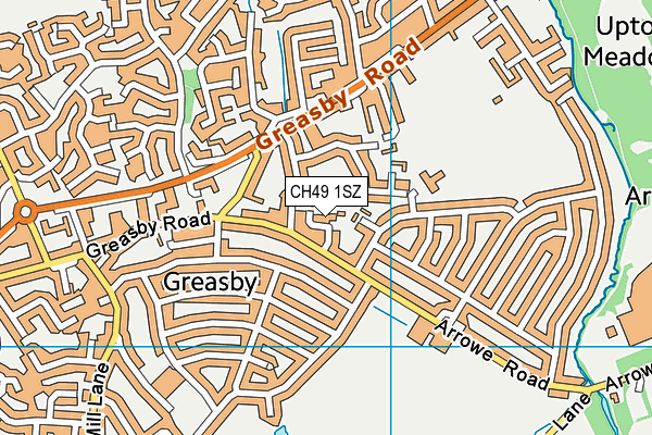 CH49 1SZ map - OS VectorMap District (Ordnance Survey)