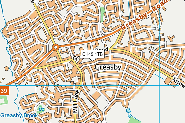 CH49 1TB map - OS VectorMap District (Ordnance Survey)