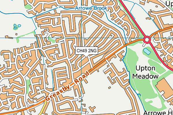 CH49 2NG map - OS VectorMap District (Ordnance Survey)