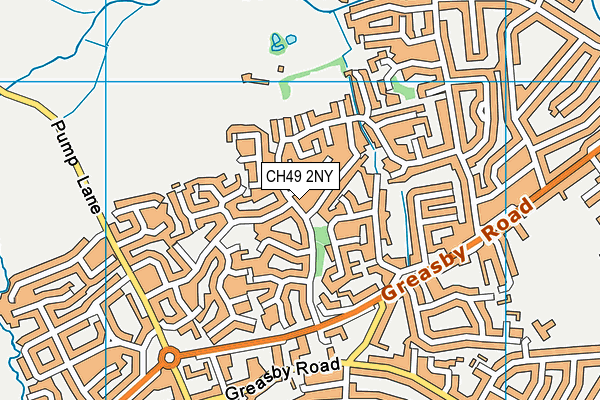 CH49 2NY map - OS VectorMap District (Ordnance Survey)