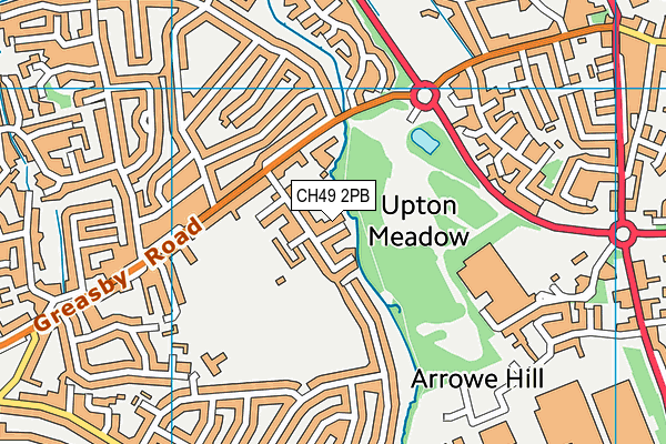 CH49 2PB map - OS VectorMap District (Ordnance Survey)