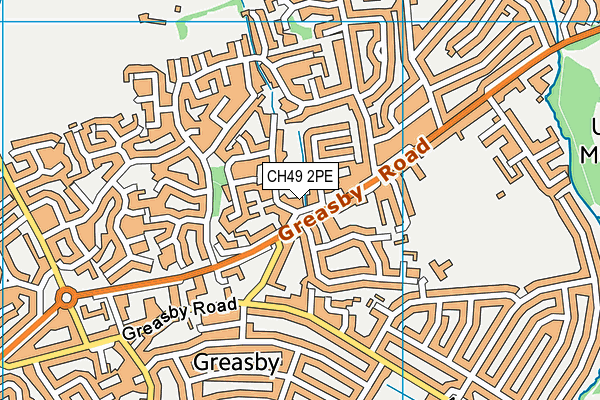 CH49 2PE map - OS VectorMap District (Ordnance Survey)