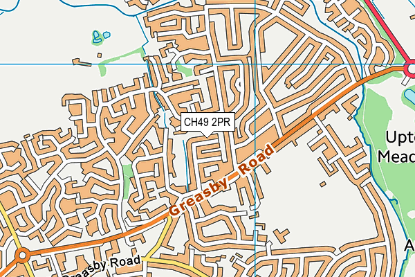 CH49 2PR map - OS VectorMap District (Ordnance Survey)