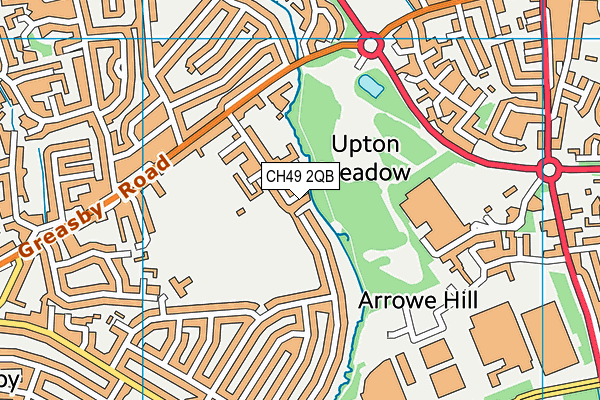 CH49 2QB map - OS VectorMap District (Ordnance Survey)