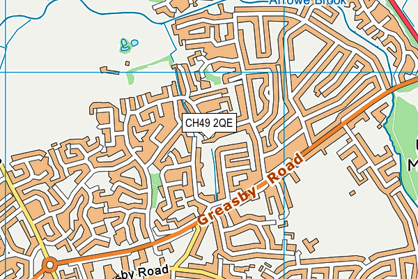 CH49 2QE map - OS VectorMap District (Ordnance Survey)