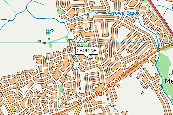 CH49 2QF map - OS VectorMap District (Ordnance Survey)