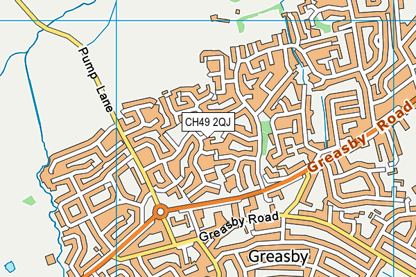 CH49 2QJ map - OS VectorMap District (Ordnance Survey)