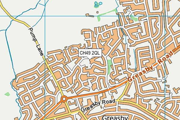 CH49 2QL map - OS VectorMap District (Ordnance Survey)