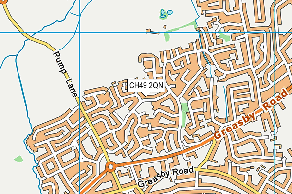 CH49 2QN map - OS VectorMap District (Ordnance Survey)