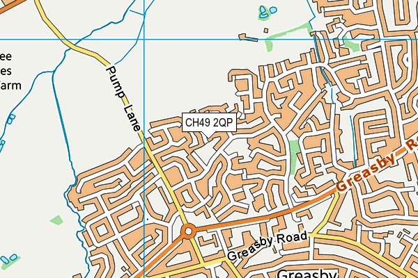 CH49 2QP map - OS VectorMap District (Ordnance Survey)