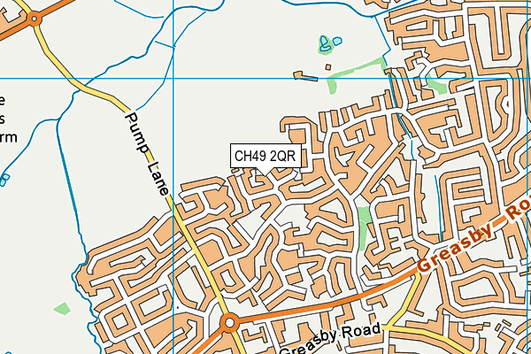 CH49 2QR map - OS VectorMap District (Ordnance Survey)