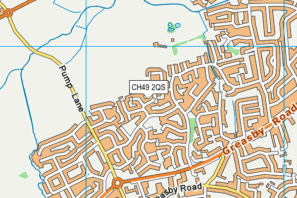 CH49 2QS map - OS VectorMap District (Ordnance Survey)
