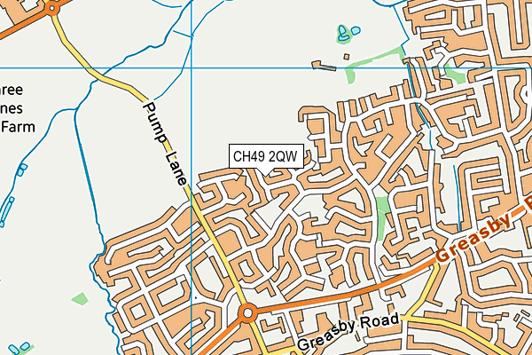 CH49 2QW map - OS VectorMap District (Ordnance Survey)