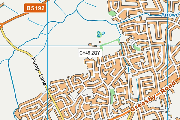 CH49 2QY map - OS VectorMap District (Ordnance Survey)