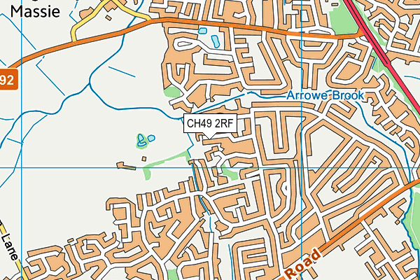 CH49 2RF map - OS VectorMap District (Ordnance Survey)