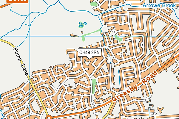 CH49 2RN map - OS VectorMap District (Ordnance Survey)