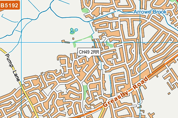 CH49 2RR map - OS VectorMap District (Ordnance Survey)