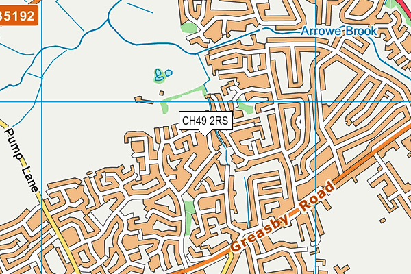 CH49 2RS map - OS VectorMap District (Ordnance Survey)