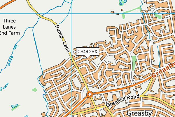 CH49 2RX map - OS VectorMap District (Ordnance Survey)