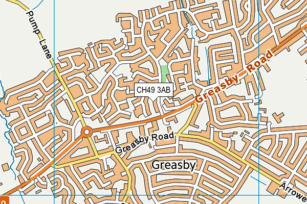 CH49 3AB map - OS VectorMap District (Ordnance Survey)