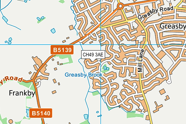 CH49 3AE map - OS VectorMap District (Ordnance Survey)