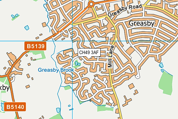 CH49 3AF map - OS VectorMap District (Ordnance Survey)