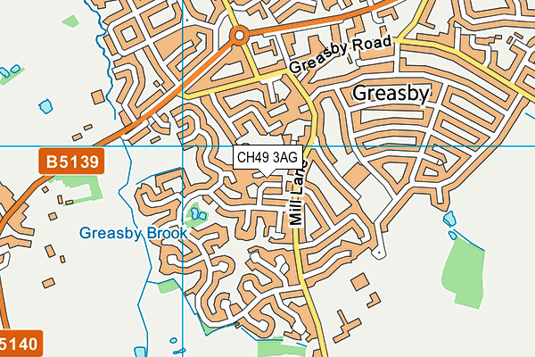 CH49 3AG map - OS VectorMap District (Ordnance Survey)