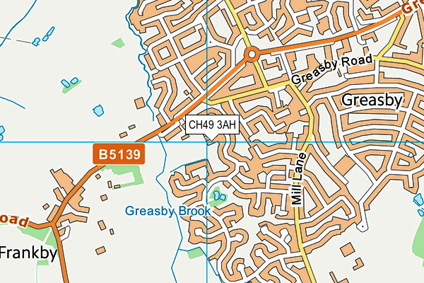 CH49 3AH map - OS VectorMap District (Ordnance Survey)