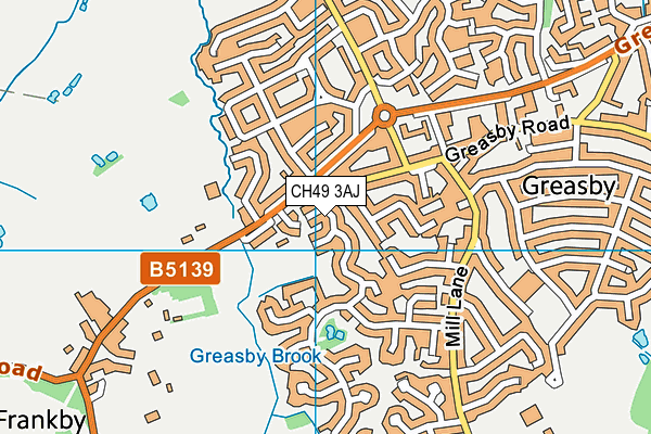 CH49 3AJ map - OS VectorMap District (Ordnance Survey)
